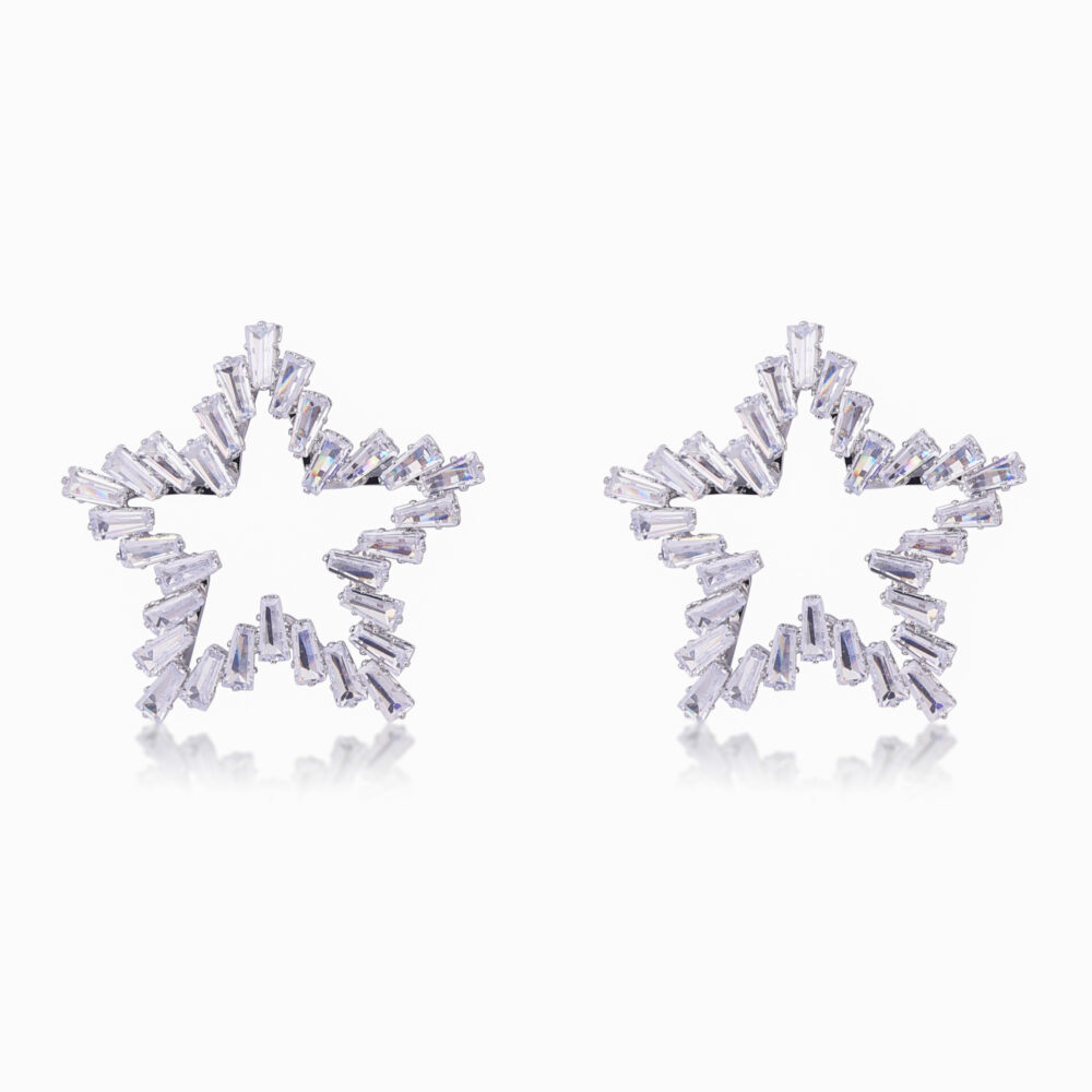 Star Diamond Stud Earrings