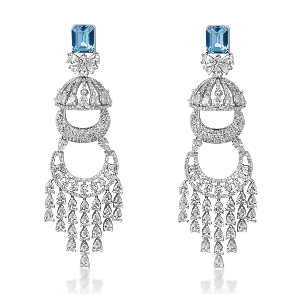 Swarovski Crystal Blue Drop Earrings