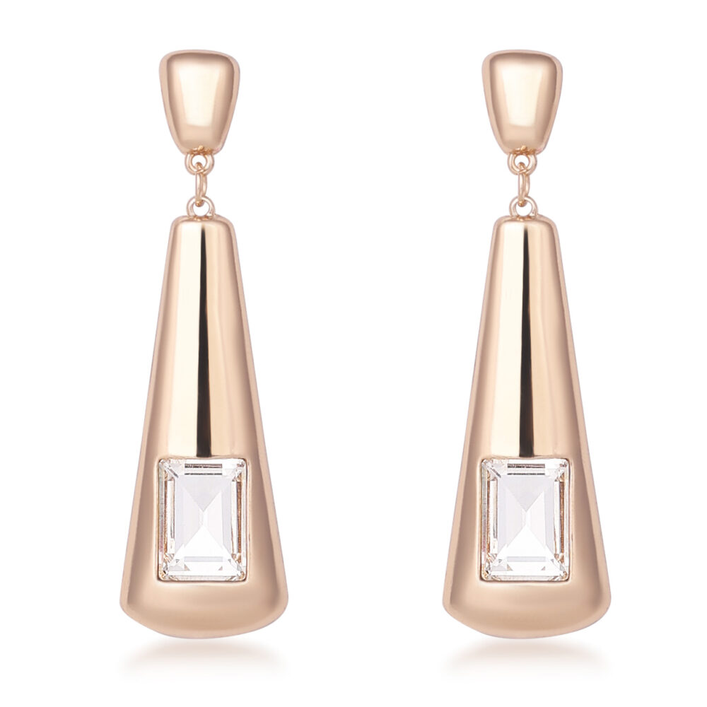 Rose Gold Dangle Earrings for Women