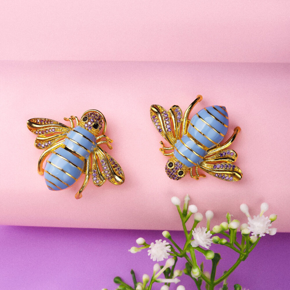 Bumble Bee Stud Earrings