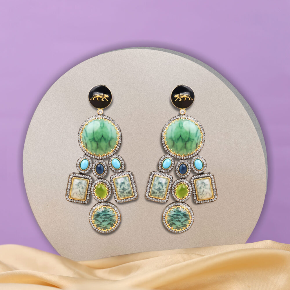 Multicolor Crystal Drop Earrings