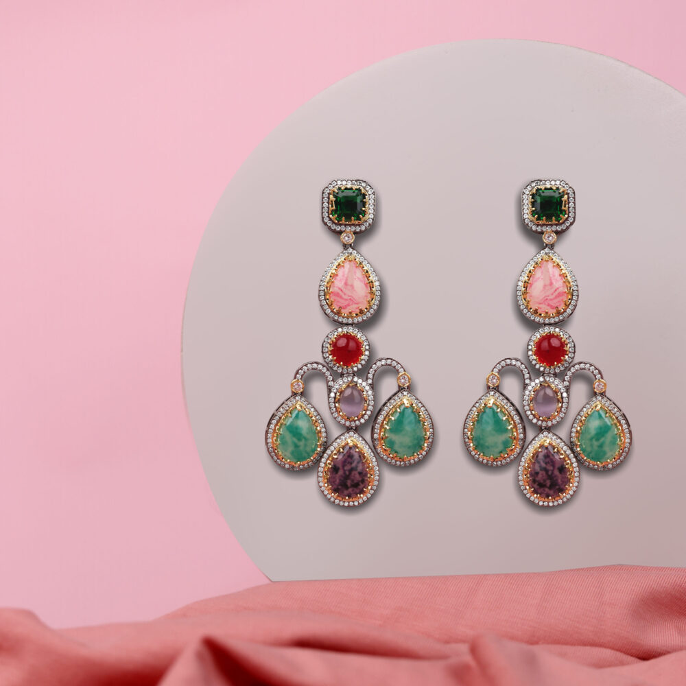 Floral Traditional Drop Earrings