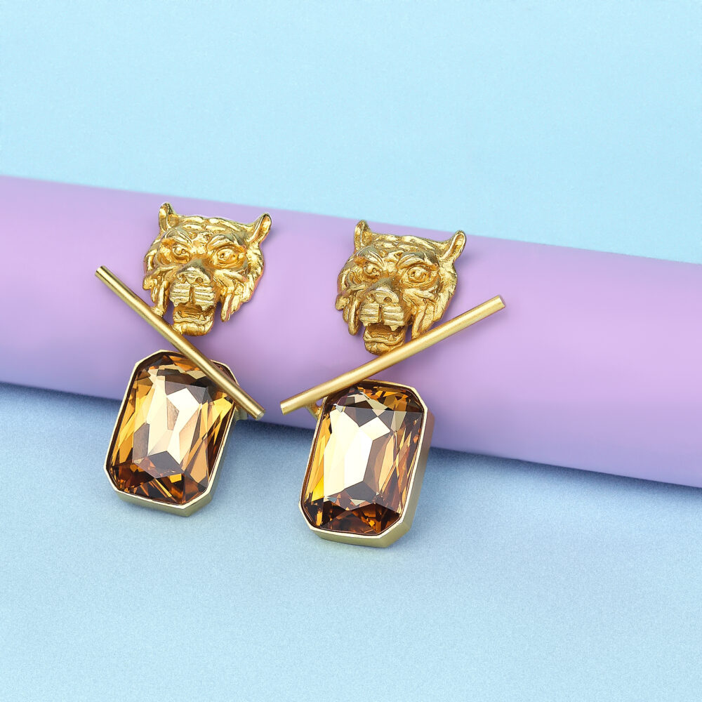 Emeralds Tiger Edition Stone Earrings