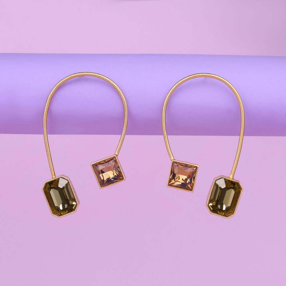 Crystal Curve Earrings